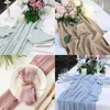 Table Napkin 8pcs Wedding Decoration Dinner Handmade Light Airy Feel Gauze Cotton Fabric Rustic Country Boho Party Decor