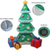 Décoration de fête 2.1M gonflable arbre de noël canne en bonbon étoiles cadeaux Pack jouets pour cour noël décorations extérieures année 2023