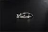 Cluster Rings Hainon Silver Color Wedding For Women Jewelry Luxury Engagement Promise Present Bague Zirconia Accessories