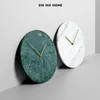 Horloges murales horloge en marbre Design moderne salon luxe Latge pendule décor à la maison silencieux chambre montre idées cadeaux