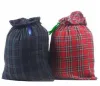 new style plaid santa sack Christmas santa sacks for kids candy gift bag canvas santa sack plaid style X-mas gift sack FY4934 bb0424