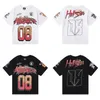 American Fashion Brand Hellstar Abstract Body Adopts Fun Print Vintage High Quality Double Cotton Designer Casual Short Sleeve T-shirts for Men and Women