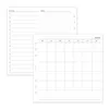 MyPretties Basic Monthly Planner Refill Papers A6 A7 2-foldat fyllmedel för 6-håls bindemedelsorganisatör Notebook N.1411