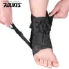 Ankle Support AOLIKES 1PCS Ank Brace Support Sports Adjustab Lace Up Ank Stabilizer Straps for Sprained Foot Compression Socks Seve Q231124