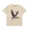 Flying Eagle Printed RepresentDesigner T Shirts Round Neck Vintage Do Old Heavy Cotton Kort ärm T -skjortor Lossa Casual Tops Tee