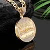 Chokers Last Supper Pendant Big Jesus Iced Out Bling Zircon Gold Color Charm Necklace Fashion For Men Father's Day Gift Hip Hop Jewelry 231124