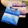 Men's T Shirts 2023 Summer Round Neck Short-sleeved T-shirt Men Striped Casual Korean Version Trend All-match Half-sleeved Boutique Clothing