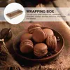 Ta ut containrar Rektangulära Kraft Paper Sandwich Wrapping Boxes Cake Bread Snack Bakery Packing Box med plastklara lock