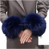 Fingerless Gloves Women Faux Fur Cuffs Wristband Winter Warmer Arm Wrist Raccoon Sleeve Fluffy Oversleeve Drop Delivery Fashion Acce Dhdi8