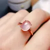 Кольцо из натурального розового кварца 3 карата для повседневного ношения, серебро 925 пробы, 8 мм x 10 мм, ювелирные изделия из розового кварца, кольцо с позолотой 18 карат, кольцо с драгоценным камнем