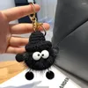 Llaveros Pequeña bola de carbón Llavero del coche Piel linda Muñeca de pelo de visón Bolsa de felpa Monedero Colgante Regalo Anime Llavero Chica Niño Accesorios Juguetes para niños