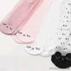 Crianças meias 2-8y bebê menina collants branco bonito gato crianças pura meias para crianças dos desenhos animados fino collant meias roupas