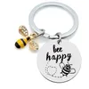 Creative Small Bee Portachiavi Ciondolo Inspirational Borsa in acciaio inossidabile Portachiavi per auto Accessori Gioielli Regalo in Buk