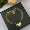 Designer halsband mode hjärtan charm armband 18k guld mödrar dag smycken kvinnor gåva