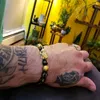 Link Bracelets Feng Shui Obsidian Stone Beads Bracelet Men Women Unisex Wristband Gold Color Black Pixiu Wealth And Good Luck Changing