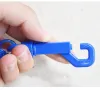 Nyckelring med klippfjäderspolningsladdning Tether Flexibel stöldfast stretch Elastic Lanyard Keyring Fashion Key Chain Key Ring Random Color ZZ