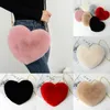 Opbergtassen Princess Kinderen Girls Plush portemonnees 7 kleuren Love Shoulder Hairy Bag Valentijnsdag Gift Hartvormige munt