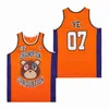 Basketball Movie WEST GRADUATION Jersey 07 YE ALBUM Cover Champion Team Color White Breathable HipHop For Sport Fans Pure Cotton University Retro Pullover High