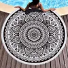 Runde Strandtuchdecke Hawaii Hawaiian Circular Large Terry Beach Roundie Circle Picknickteppich Yogamatte mit Fransen Mandala ZZ