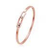 Bangle Fashion CZ ouro aço inoxidável mulher pulseira de cristal strasss deslizantes para festas de casamento de luxo Jóias de pulseira