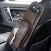 Leather Car Organizer Car Seat Side Hanging Storage Bag Driving Seat Side Tissue Box Pocket Universal Phone Card Holder Organizer Accessories