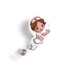 Brooches Plastic Badge Holder Cartoon Name Tag Card Pull Reels Retractable Doctors ID Lanyard