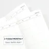 MyPretties Basic Monthly Planner Refill Papers A6 A7 2-foldat fyllmedel för 6-håls bindemedelsorganisatör Notebook N.1411