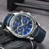 Orologi da polso Omeg per uomo 2023 Nuovi orologi da uomo Tutti i quadranti Orologio al quarzo di alta qualità Top Luxury Brand Cronografo Orologio cinturino in pelle Moda uomo O09