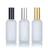 Bottiglie di stoccaggio 2 pezzi Confezione cosmetica 5 ml 10 ml 15 ml 30 ml 50 ml 100 ml 20 ml Flacone spray in vetro con nebbia fine di profumo smerigliato con oro argento