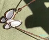 Srebrna najwyższej jakości motyl Wisior kwiatowy Naszyjnik w różowym złocie dla kobiet Prezent Wedding Biżuteria Bezpłatna wysyłka