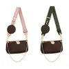 Kvinnor av hög kvalitet 3st Multifunktion Handväska Designer Bag Purse Crossbody Leather Bag Cross Body Messenger axelväska Koppling plånbok