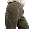 Keychains Punk Layered Chain Star Pendant For Men Kvinnor Midja Key Wallet Jeans Hip-Hop Pants Beltkedjor smycken