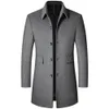 Mélanges de laine pour hommes Manteau en laine Manteau d'extérieur à manches longues Trench-coats Veste Élégant Manteau de poche élégant Manteau long Manteau d'hiver en laine Slim Men Coat 231123