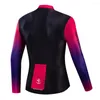 Racingjackor långa ärmar rosa-svart cykelskjorta geeklion fit mtb utomhus team cykel sportkläder snabb torr cilismo maillot