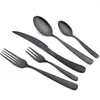 Servis uppsättningar Durtens 30st Set Steak Knives Fork Tea Spoon Cutlerie Rostfritt stål Western Flatware Kök Bordvist