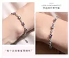 S925 Silver Amethyst Par Sterling Silver Armband Female Korean Version Personlighet Student Mori Department bestie Handsmycken