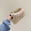 2024 Neue Miui Miui Freizeitschuhe Geschenk Kinderschuh Pelzstiefel Baby Trainer Plattform Lauf Sneaker Top Qualität Outdoor Reisen Junge Tazz Frühlingsspaziergang Fußball Tennisschuhe Größe 26-35