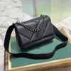 Klassisk toppkvalitetskedja Mini Crossbody Bag for Women Real Leather Flap Bag Snakehead Magnetic Stängning i guldpläterad mässingsdesigner axelväska med låda