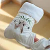 Children's Fingerless Gloves Children Scooter Bicycle Gloves Embroidered Bear Winter Outdoor Fleece Lining Warm Baby Gloves Windproof 231123