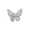 Anéis de cluster design moda jóias abertura de alta qualidade cobre incrustado zircon borboleta anel luxo brilhante coquetel anel para mulheres 230424
