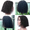 Jesscia Hair Short Bob Curly Lace Front Human Wigs With Baby 13x4Brazilian Non-Remy 150% Density