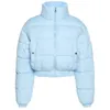 Damesjas Korte puffer voor jas Katoen gewatteerde dikke parka met trekkoord Rits Winter Bubble Coat Warm Casual Out Drop 231124