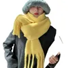 Шарфы Толстый термошарф Уютный зимний утолщенный ветрозащитный стильный шейный платок для женщин