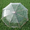 Regenschirme Mode Transparent Dreifach faltbarer Regenschirm Studenten Outdoor-Reise Tragbarer winddichter regnerischer faltbarer Sonnenschirm Regenausrüstung