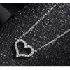 Designer Fashion Jewelry Luxury Heart Cancant Necklace Sterling Silver S925 Love Valentine Day Christmas Regalo per donne con scatola F4st