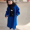 Jaquetas Meninas Kid En Casaco Casaco Casaco 2023 Azul Quente Engrossar Inverno Algodão À Prova de Vento Plus Size Roupas Infantis 231123