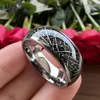 Band Rings 6MM 8MM Nice Tungsten Engagement Ring For Men Women Black Meteorite Inlay Trendy Gift Jewelry Comfort Fit 231124