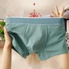 Underpants Mens Cotton Boxer Briefs Mid-Rise Underwear Sexy U Convex Pouch Teenage Breathable Young Boys