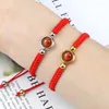 Braccialetti a maglie Fatti a mano Multicolori Filo Bracciale a corda intrecciata Coppia Fascino Occhio di tigre Perline Braccialetti con ciondolo Gioielli da polso fortunati