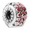Loose Gemstones Family Union Arcs of Love Burst Heart Matte Brilliance Clip Charm 925 Sterling Silver Beads Fit Fashion Armband DIY SMYELLT